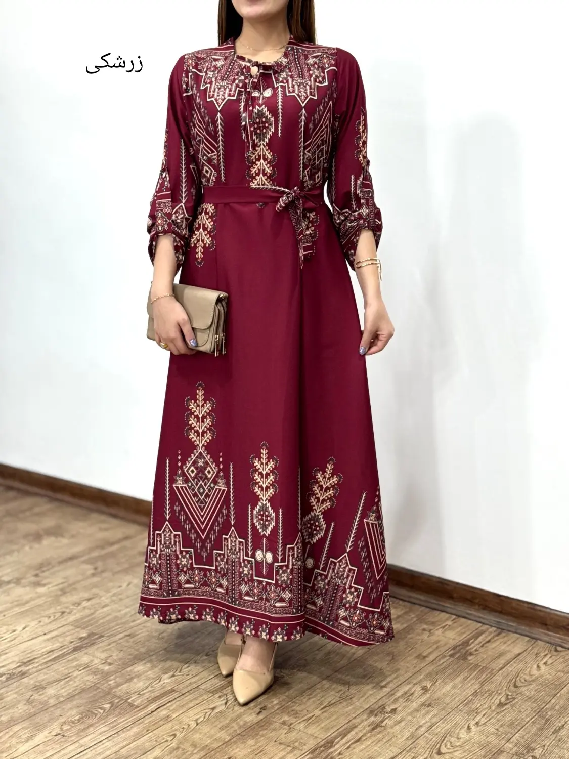 پیراهن بلند سوپر کلوش گل رخ